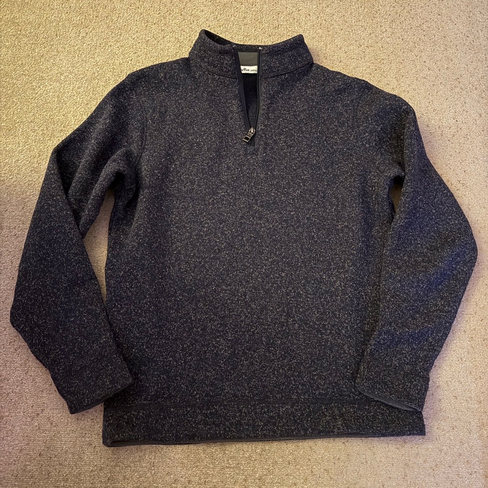 Peter Millar Navy Men’s Small Zip-Up Quarterzip Sweater